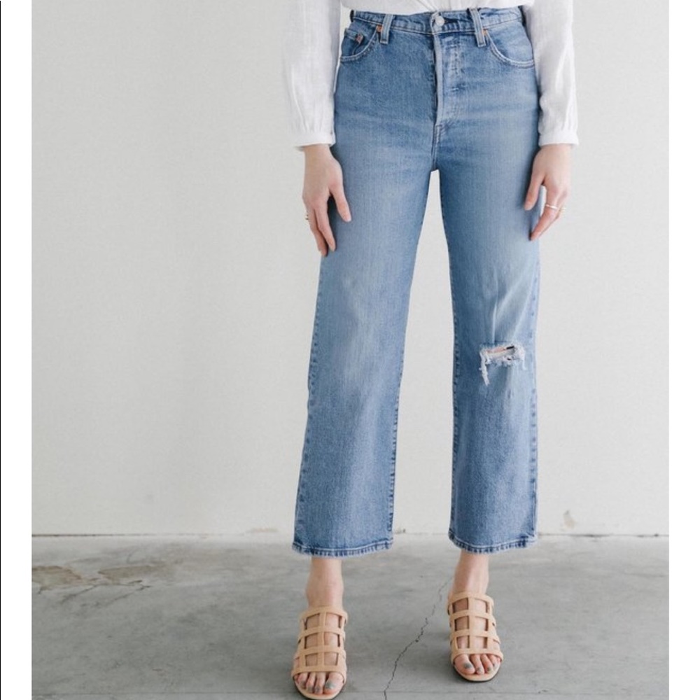 NWT Levi's RIBCAGE HIGH STRAIGHT JEANS SZ 25